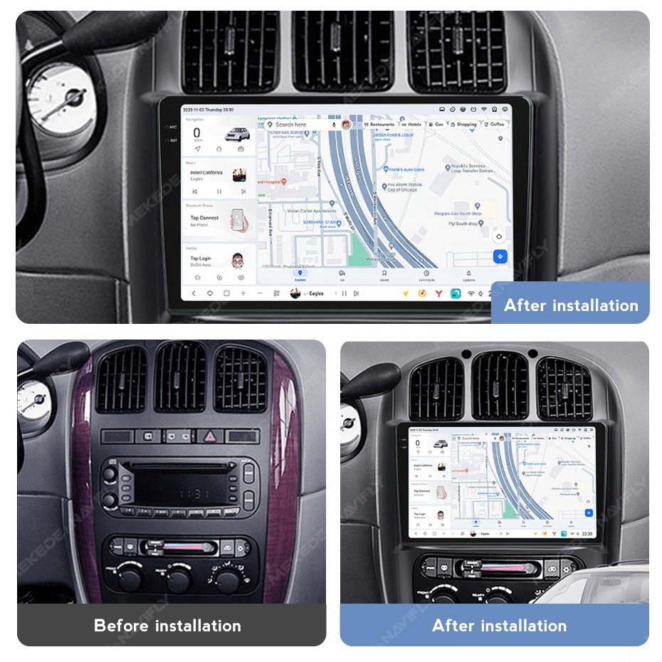 Mekede DUDU7 auto electronics Android Screen Multimedia dsp fm support dudu dab dvr dvd bt map for Dodge Caravan 2000-2007