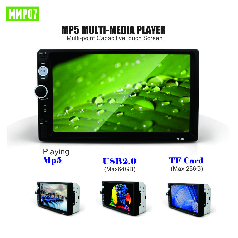 Factory Best Selling auto electronics 7'' HD Touch Screen USB SD AUX Stereo car dvd player Mirror link Car MP5 Player