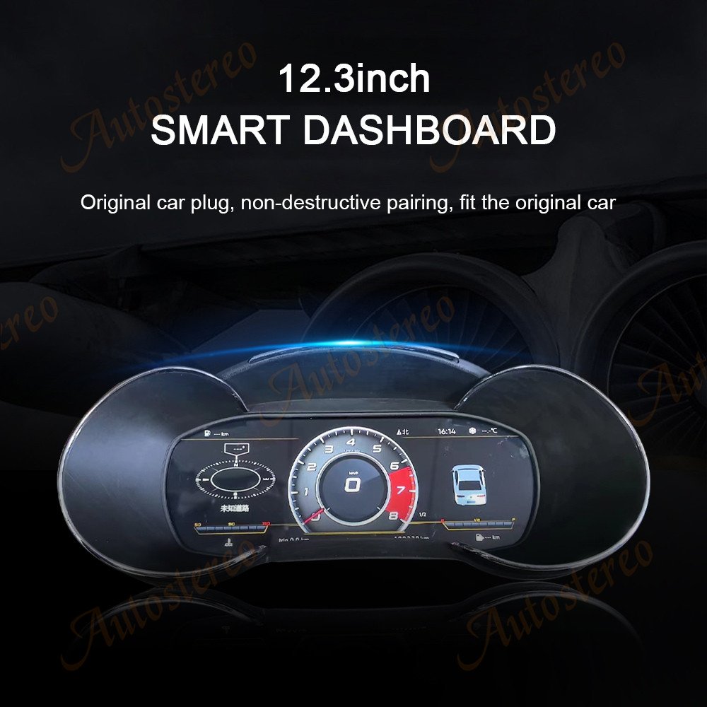 Car Digital Cluster For Audi A3 2014-2020 Virtual Cockpit Dashboard HeadUnit Entertainment Instrument Speed Meter Screen
