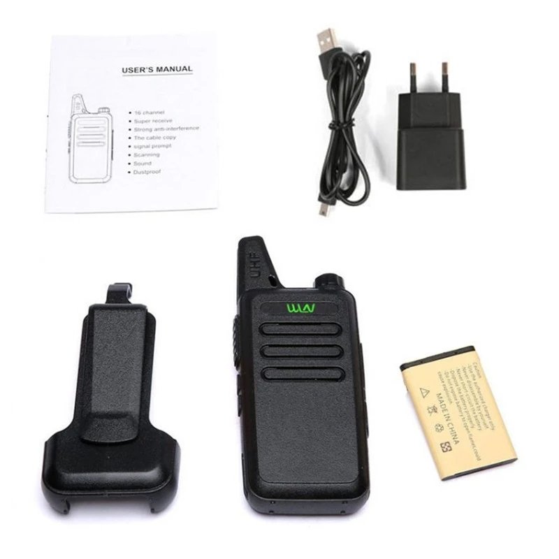 Cheaper WLN KD-C1 2-3KM MINI Handheld Transceiver KD C1 Two Way Radio Ham Communicator Radio Station Mi-Ni USB Walkie Talkie