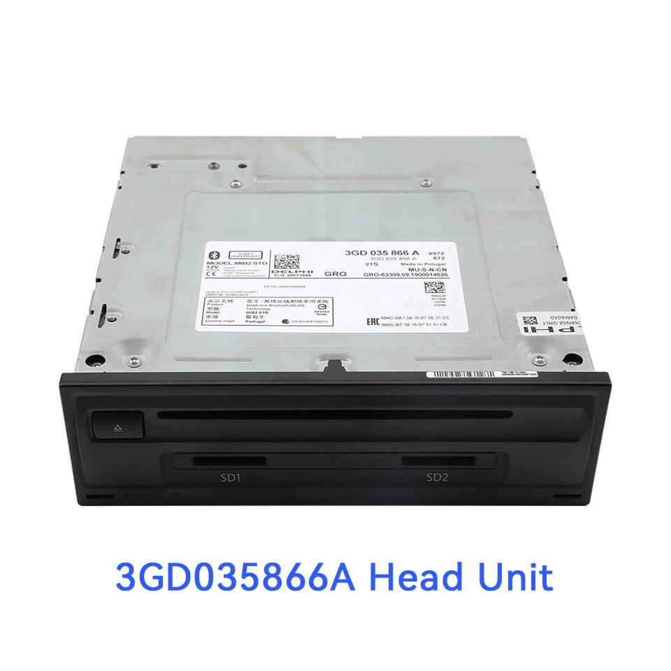 9.2 inch LCD Full 3GD035866A SD1 SD2 Car Radio Main Unit Euro Map For Volkswagen Golf 7 7.5 Passat B8