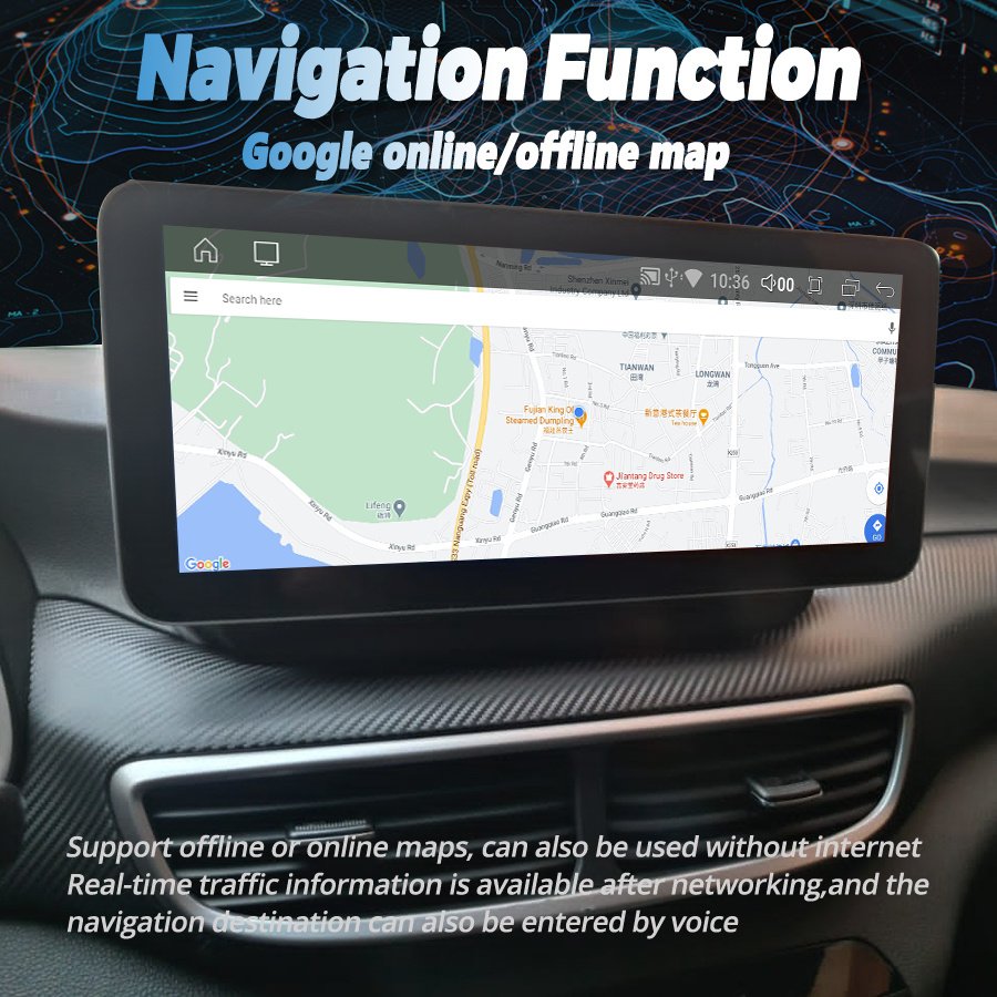 12.3inch 1920*720 Qled Screen Car Radio Android 13 Carplay For Hyundai Tucson 2019 2020 Stereo GPS Multimedia Radio Video Player