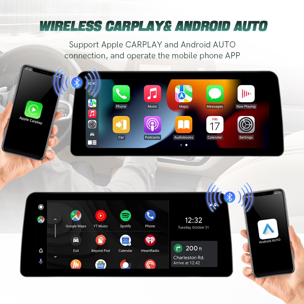 12.3Inch 8Core Hd1920*720 Screen Auto Carplay Android 14 For Bmw X1 F48 F49 EVO 2018 2019 Bt Gps 4Glte Wifi Radio