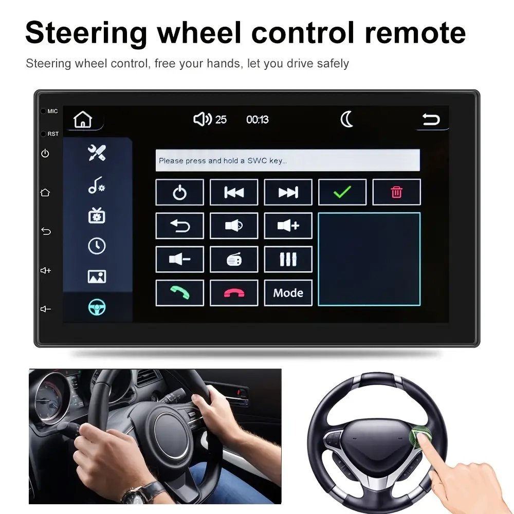 7'' 2 DIN Car Radio Android 9.0 GPS 2.5D Car Screen