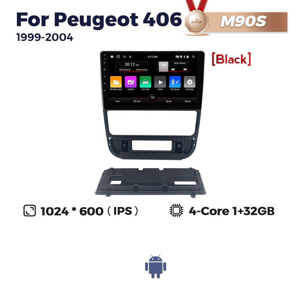 Mekede MS 8-Core 8+256GB IPS Screen DSP RDS CP Car DVD Player video display for Peugeot 406 1999 2004