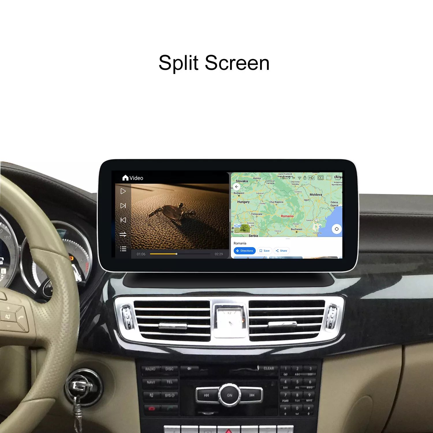 12.3" Android13 8g+128g car radio navigation screen multimedia player for Mercedes Benz CLS Class W218 2012-2013 NTG4.5