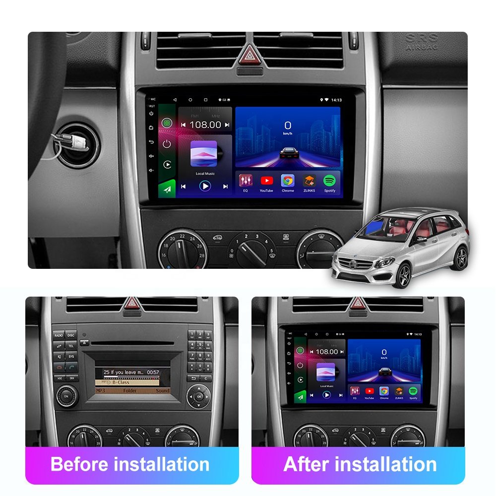 Jmance 9" Screen Dashboard Carplay Android Car Player Auto Multimedia 2 Din For Mercedes-Benz B-Class 2005 - 2011