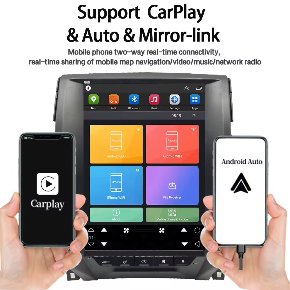 LELV Android 13 12.1 Inch Vertical Screen Car Dvd Player For Toyota Reiz 2010-2015 Ram 4+64gb Gps+radio+aux