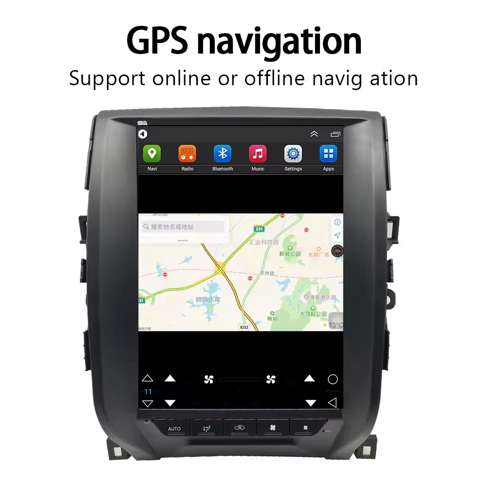 LELV Android 13 12.1 Inch Vertical Screen Car Dvd Player For Toyota Reiz 2010-2015 Ram 4+64gb Gps+radio+aux