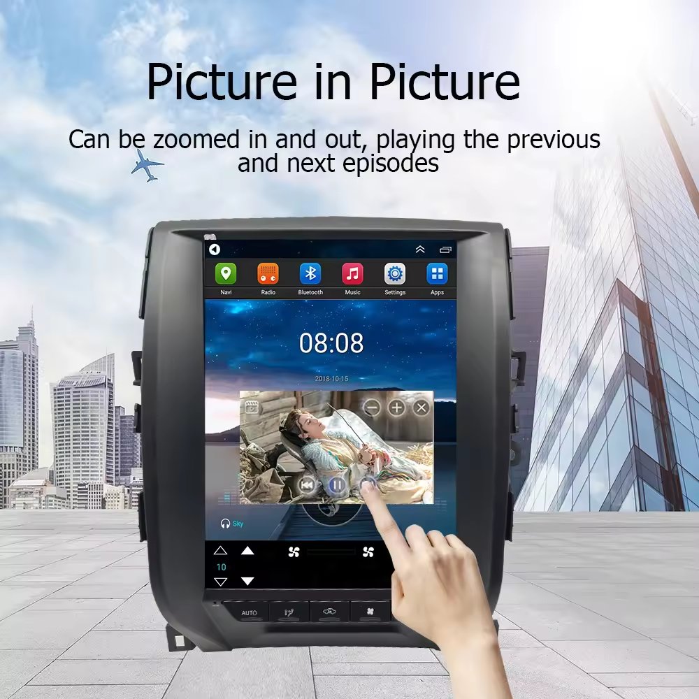 LELV Android 13 12.1 Inch Vertical Screen Car Dvd Player For Toyota Reiz 2010-2015 Ram 4+64gb Gps+radio+aux