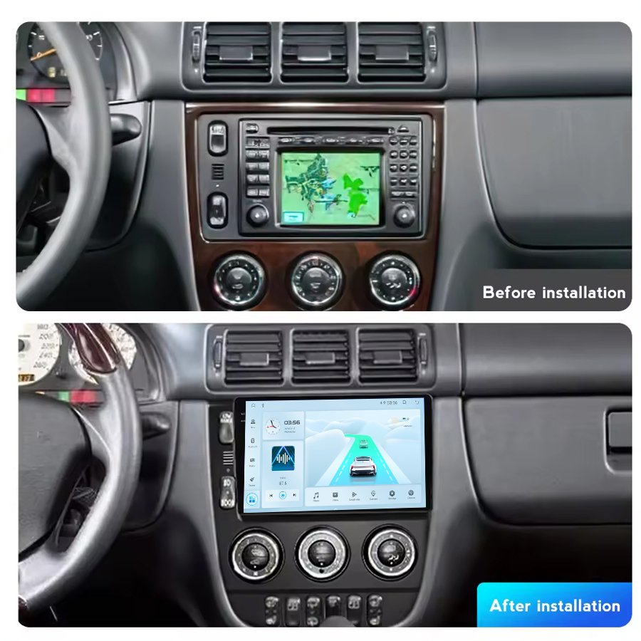 Android 13 IPS Screen Car Radio Car-play Auto AHD Camera 2+32GB Headunit For Benz Ml 350 W163 2001-2005 Gps Navigation 2DIN