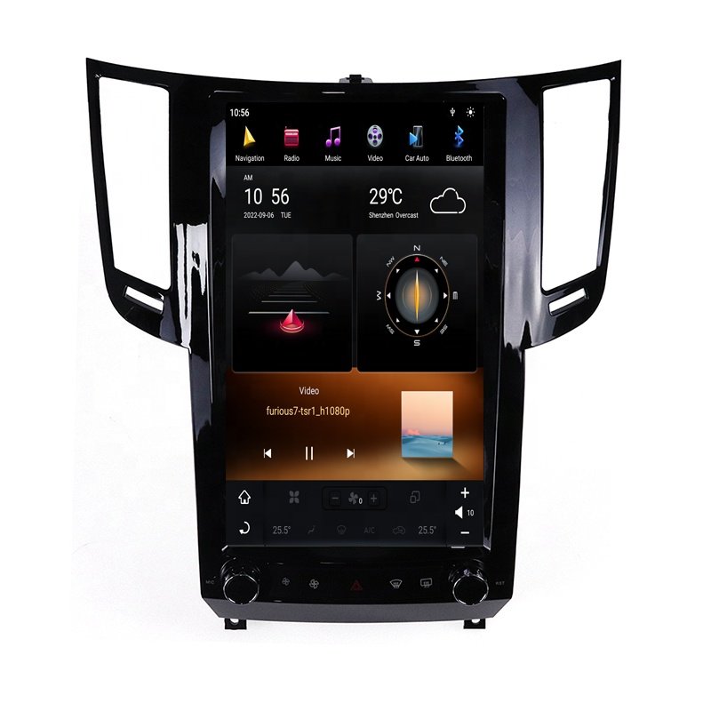 Tesla style Android 11 Car radio for Infiniti QX70 FX35 FX37 FX50 2009-2016 Car Multimedia Player Wireless Carplay 4G
