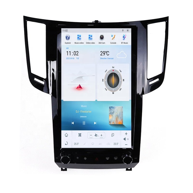 Tesla style Android 11 Car radio for Infiniti QX70 FX35 FX37 FX50 2009-2016 Car Multimedia Player Wireless Carplay 4G