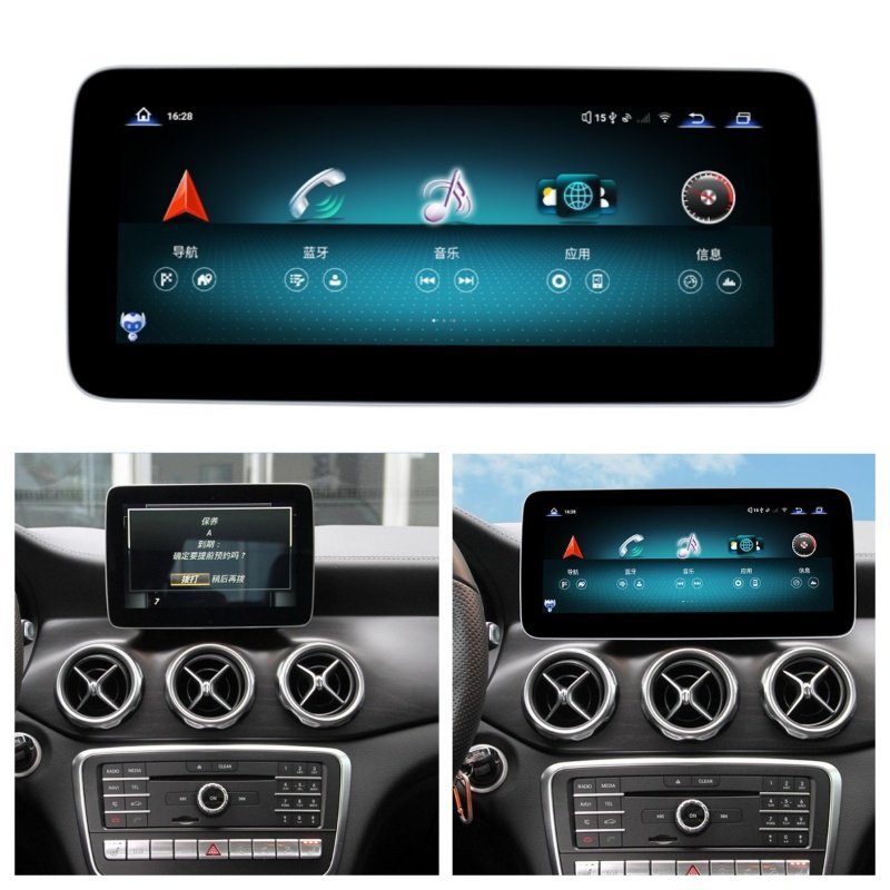 8 Core Android 13 Car GPS Navigator Multimedia DVD Radio Player For Mercedes Benz GLA A CLA Class NTG5.0 2016-2018 Auto Carplay