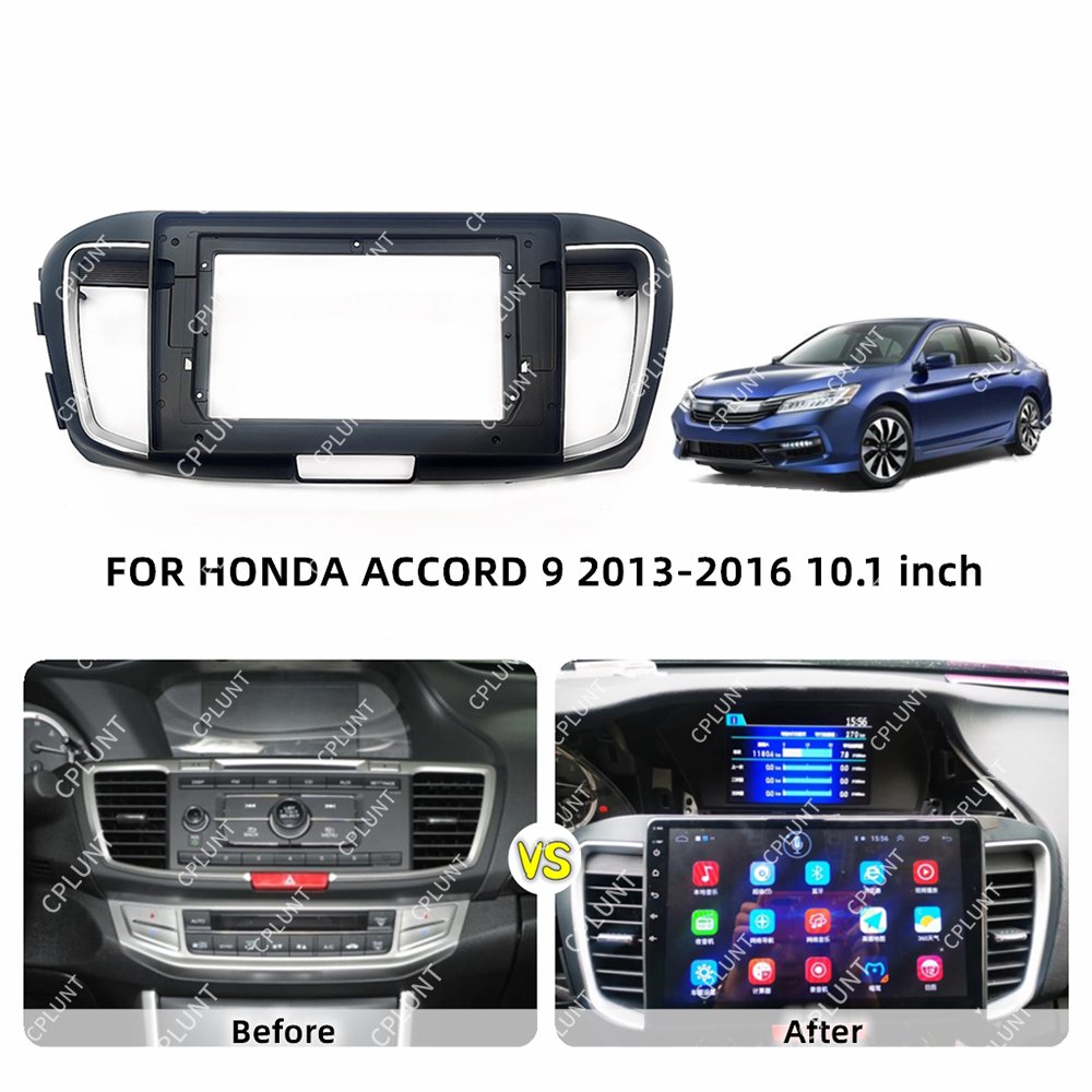 Car DVD Player Frame For HONDA ACCORD 9 2013-2017 LHD 10.1INCH Android radio Farme stereo