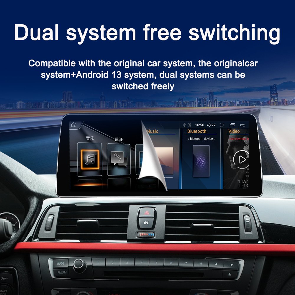 LELV Android 14 12.3" Car Radio For Bmw E90 E91 E92 E93 320i Series 2005-2012 Screen Gps Navigationmultimedia Videoaudio