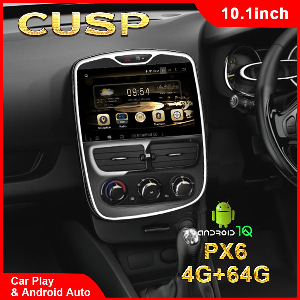 2024 Hot Selling Android 10 GPS Navigation 10.1'' Screen Car Stereo Radio Car Play Video Play For Renault Clio 2012- Manual AC