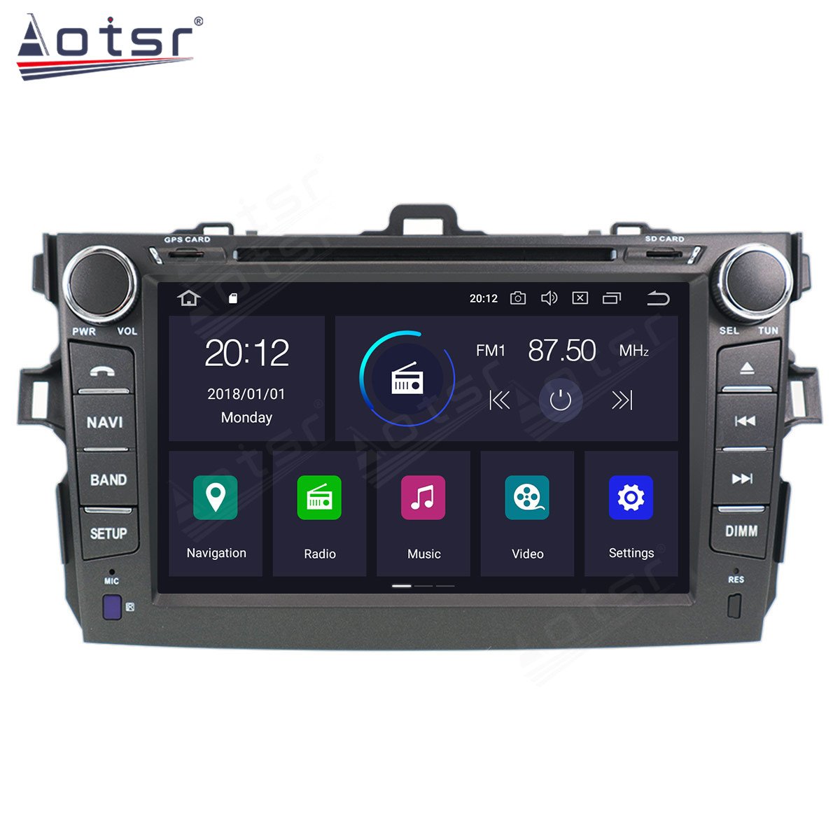 Android Touch Screen Car Video Radio Stereos DVD Player Multimedia System For Toyota Corolla 2007-2013 GPS Navigation