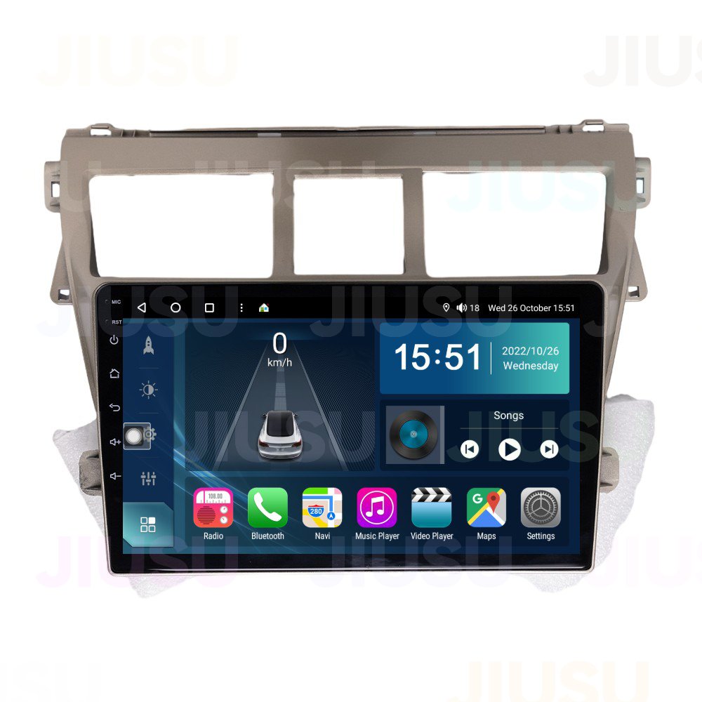 Android 13 Car Radio GPS Navigation DVD Player Stereo Multimedia Audio System for Toyota Vios Belta Yaris Vitz Platz 2008-2013