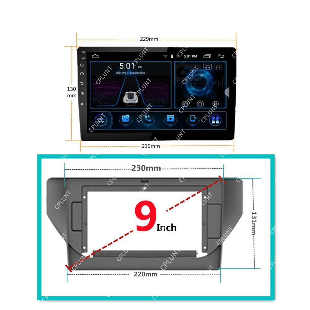 Car DVD Player Frame FOR PEUGEOT 3008 2009-2016 UV Black 9inch screen Android radio Farme stereo