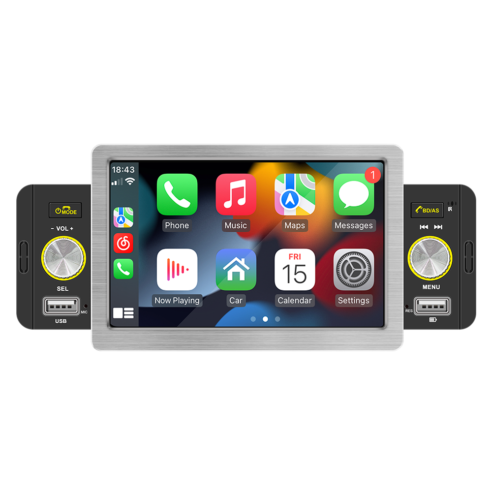 Car Radio 1Din 5Inch MP5 Player CarPlay Android Auto Stereo Bluetooth FM TF/USB Universal Car Multimedia Player