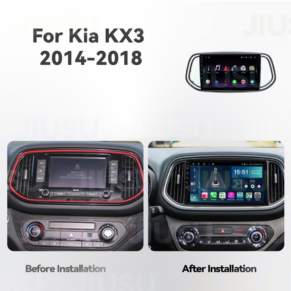 Touch Screen Android 12 Car Radio GPS DVD Player Stereo Multimedia Audio System for Kia KX3 2014-2018 with Carplay DSP DAB