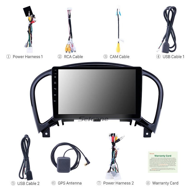 9" Android 11.0 Touchscreen GPS Navigation car stereo Radio support AUX WIFI USB OBD2 SWC Carplay For NISSAN JUKE 2011-2016