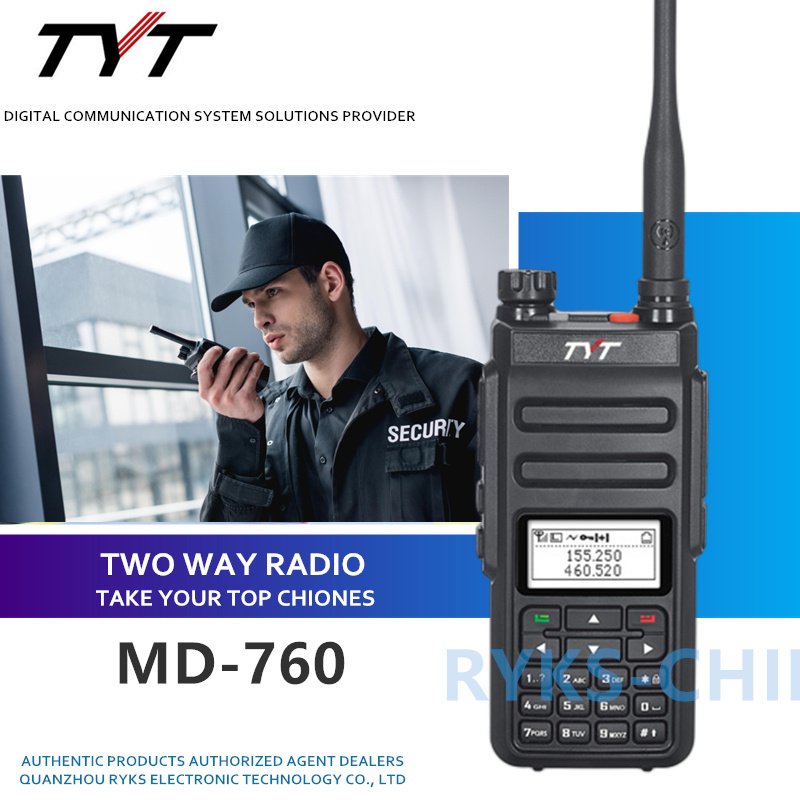 silk'n tyt MD-760 md 760 steel 1024 channels handheld xiegu radiomir type vhf uhf dual band digital dmr ham radio walkie talkie