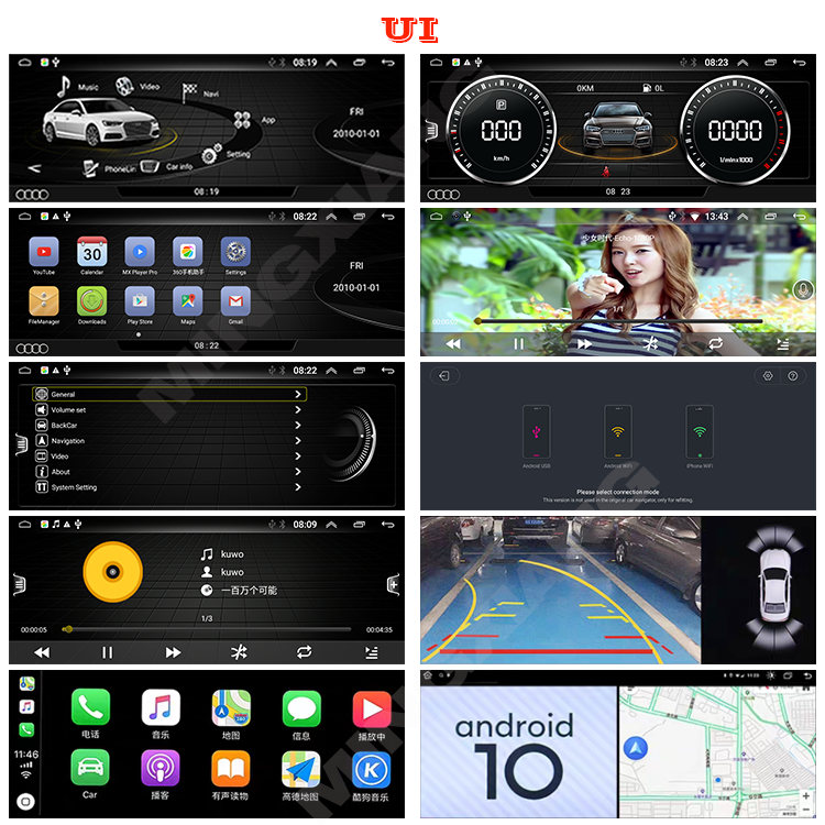 For Audi A6 2005-2009 Android 10 Navigation Carplay Car GPS Navigation Car Video Car DVD Player Android Auto Radio A6 Support