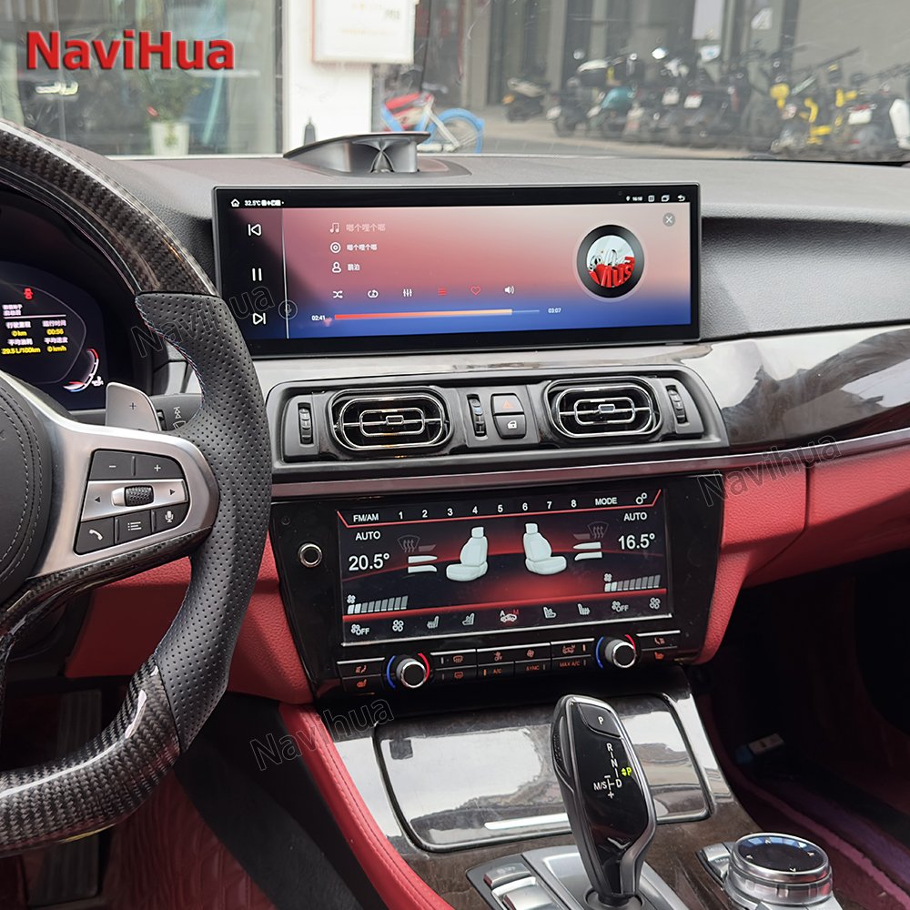 NaviHua For BMW 5 Series F10 Multimedia Android Car Radio Upgrade Digital AC Control Screen Panel Carplay Navigation Head Unit