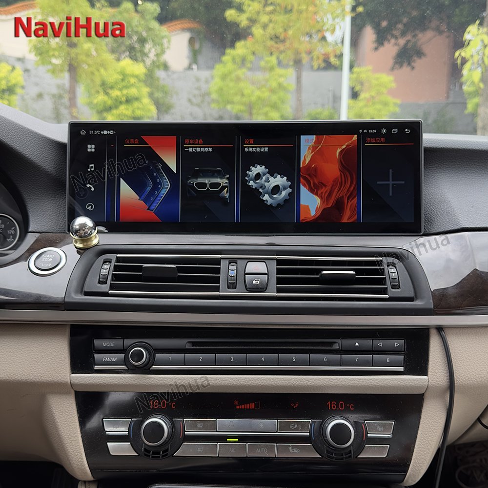 NaviHua For BMW 5 Series F10 Multimedia Android Car Radio Upgrade Digital AC Control Screen Panel Carplay Navigation Head Unit