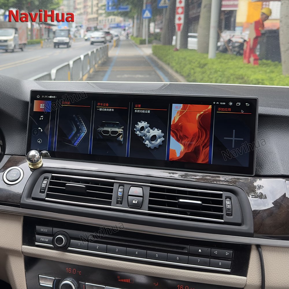 NaviHua For BMW 5 Series F10 Multimedia Android Car Radio Upgrade Digital AC Control Screen Panel Carplay Navigation Head Unit