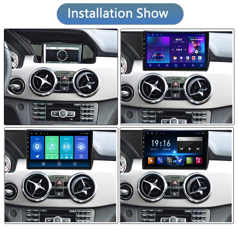 5G WIFI 6 wireless chip car android radio player for Benz GLK X204 2012-2015 GPS navigation BT5.4 with Auto wireless Carplay
