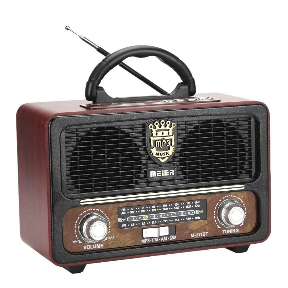 Redwingy M111BT FM AM SW 3 Bands Radio Sound System Frequency Skin Tightening Pocket Radio Speaker Wireless Hand Crank Dynamo Ce