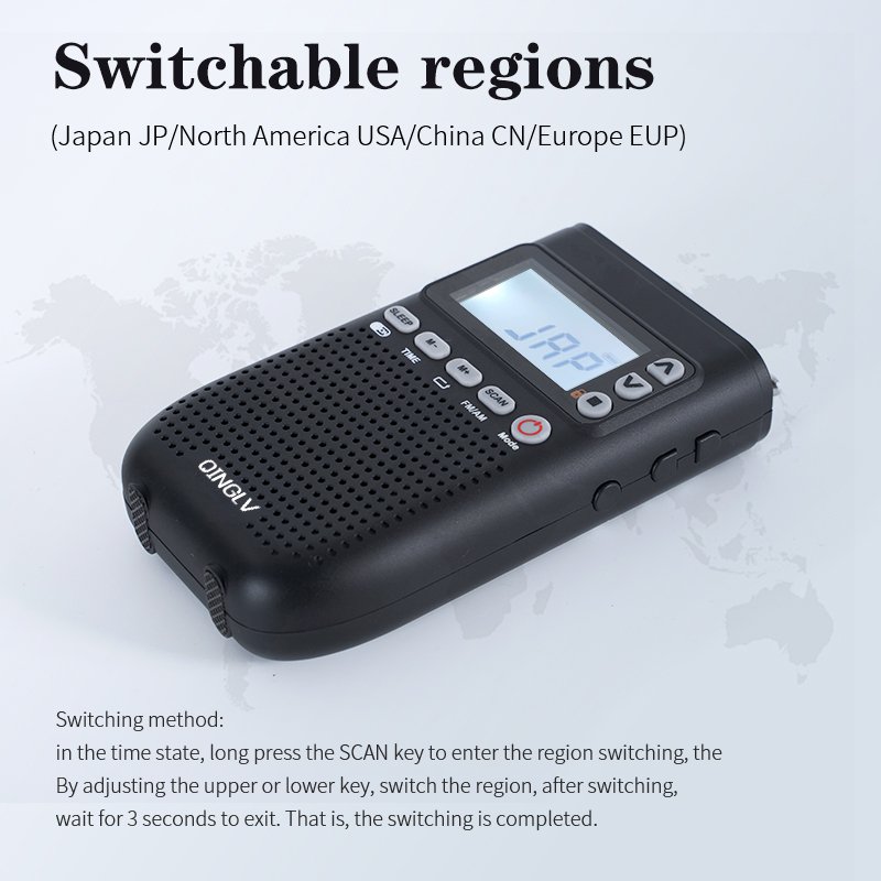 Cross-border new product mini portable digital FM receiver FM/AM dual-band radio conference foreign trade supply