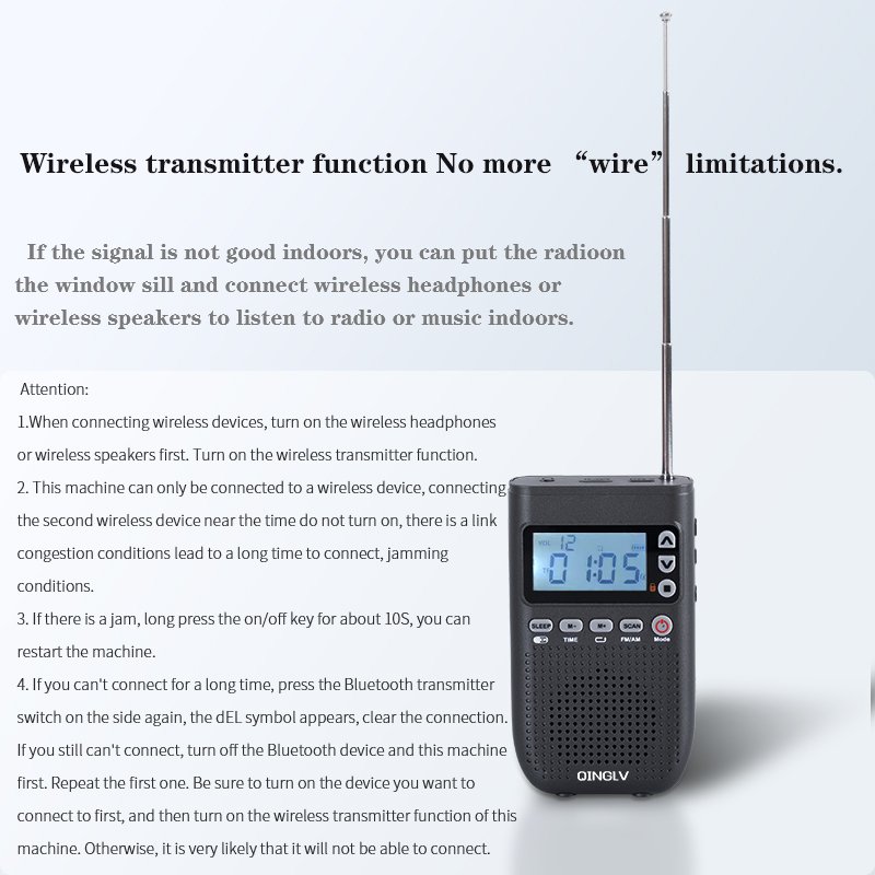 Cross-border new product mini portable digital FM receiver FM/AM dual-band radio conference foreign trade supply