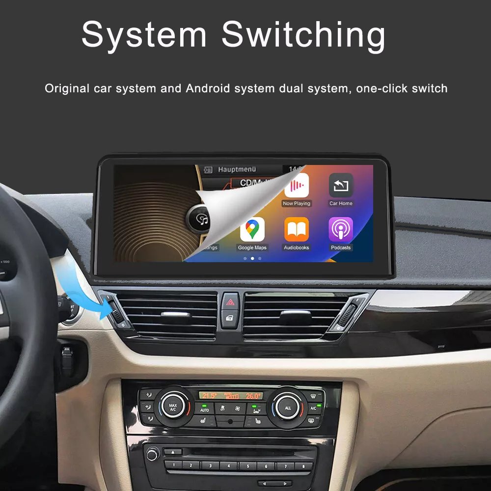 10.25" Car Multimedia DVD Player GPS Navigation with Wireless Carplay& Android Auto for BMW High version X1 E84 2012-2015 CIC