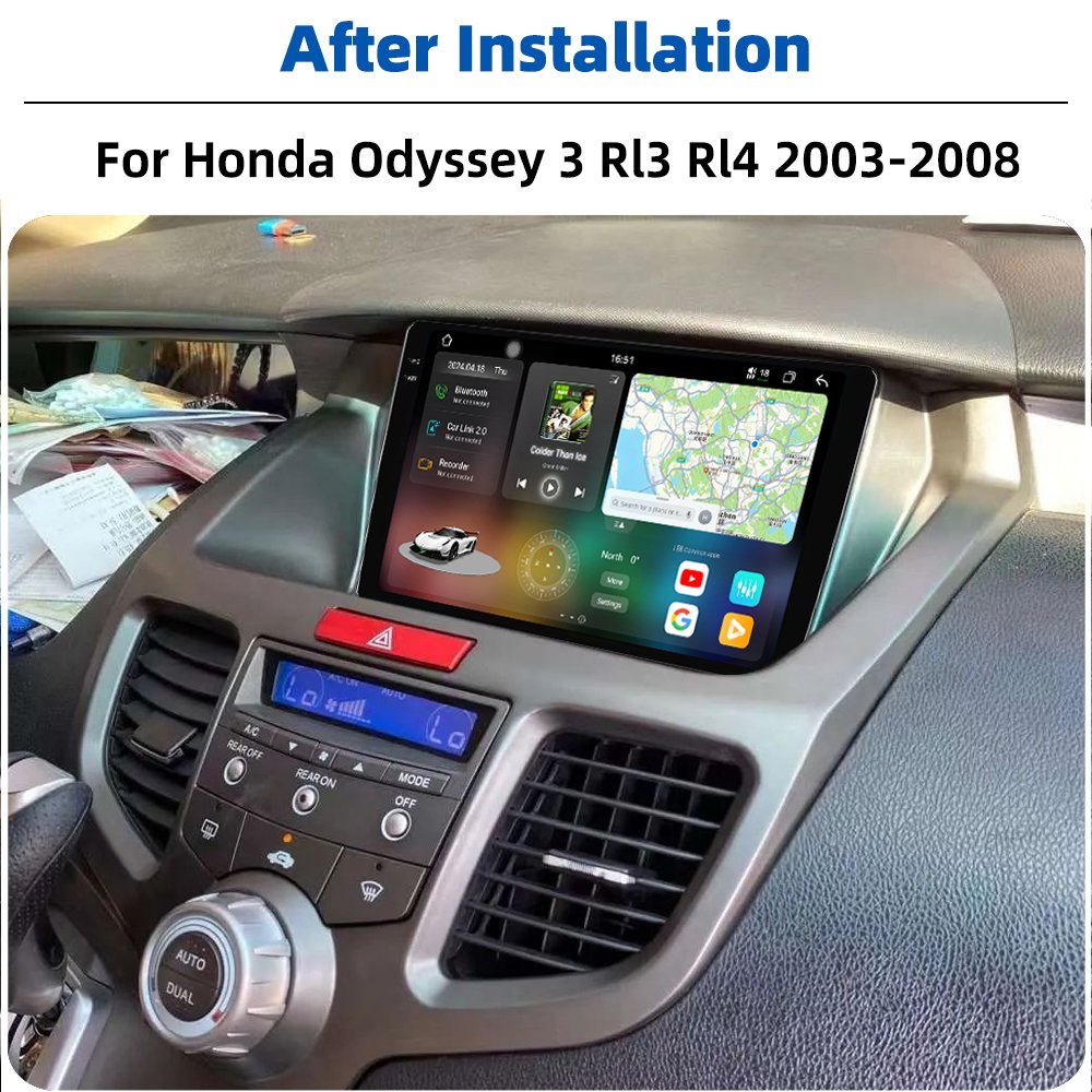 QLED 2K 2000*1000 Touch Screen Android 13 Car Radio For Honda Odyssey 3 Rl3 Rl4 2003-2008 Carplay Auto Stereo Gps Navigation