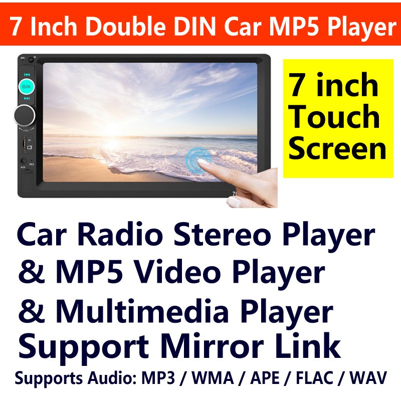 2024 Trend 7010B Double 2 Din 7" Touch pantalla Screen Avto stereo Car Radio estereos MP5 multimedia Player for car para Carro