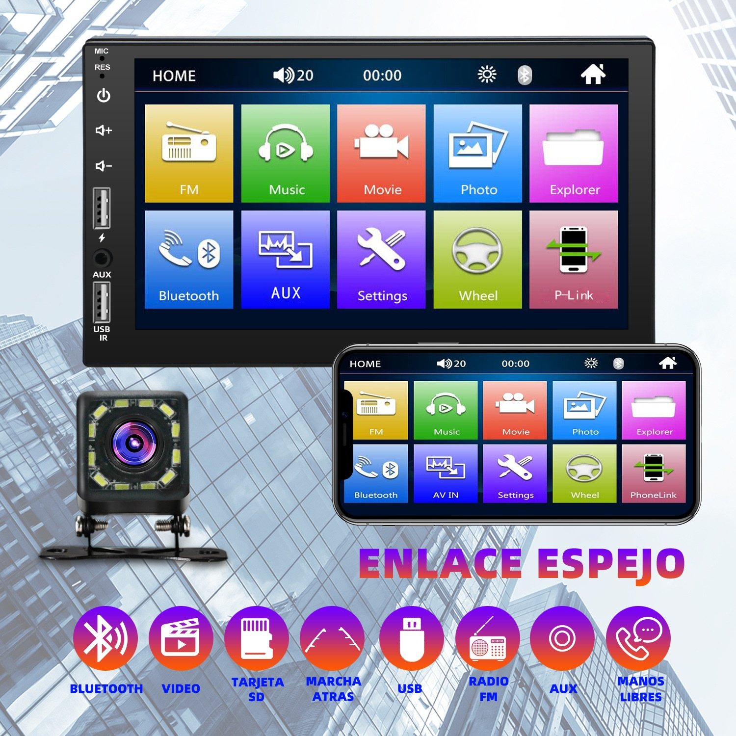 Special Full Touch Screen Car Radio with Reversing Image MP4 Player Multi-Function Dashboard Unit