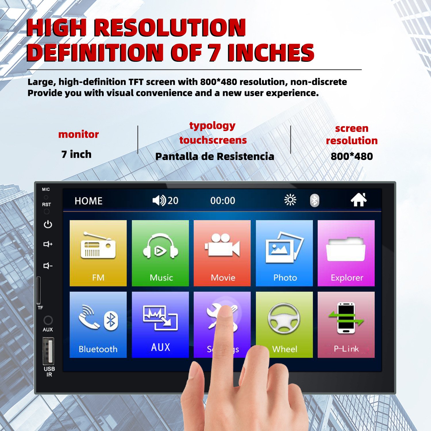 Special Full Touch Screen Car Radio with Reversing Image MP4 Player Multi-Function Dashboard Unit