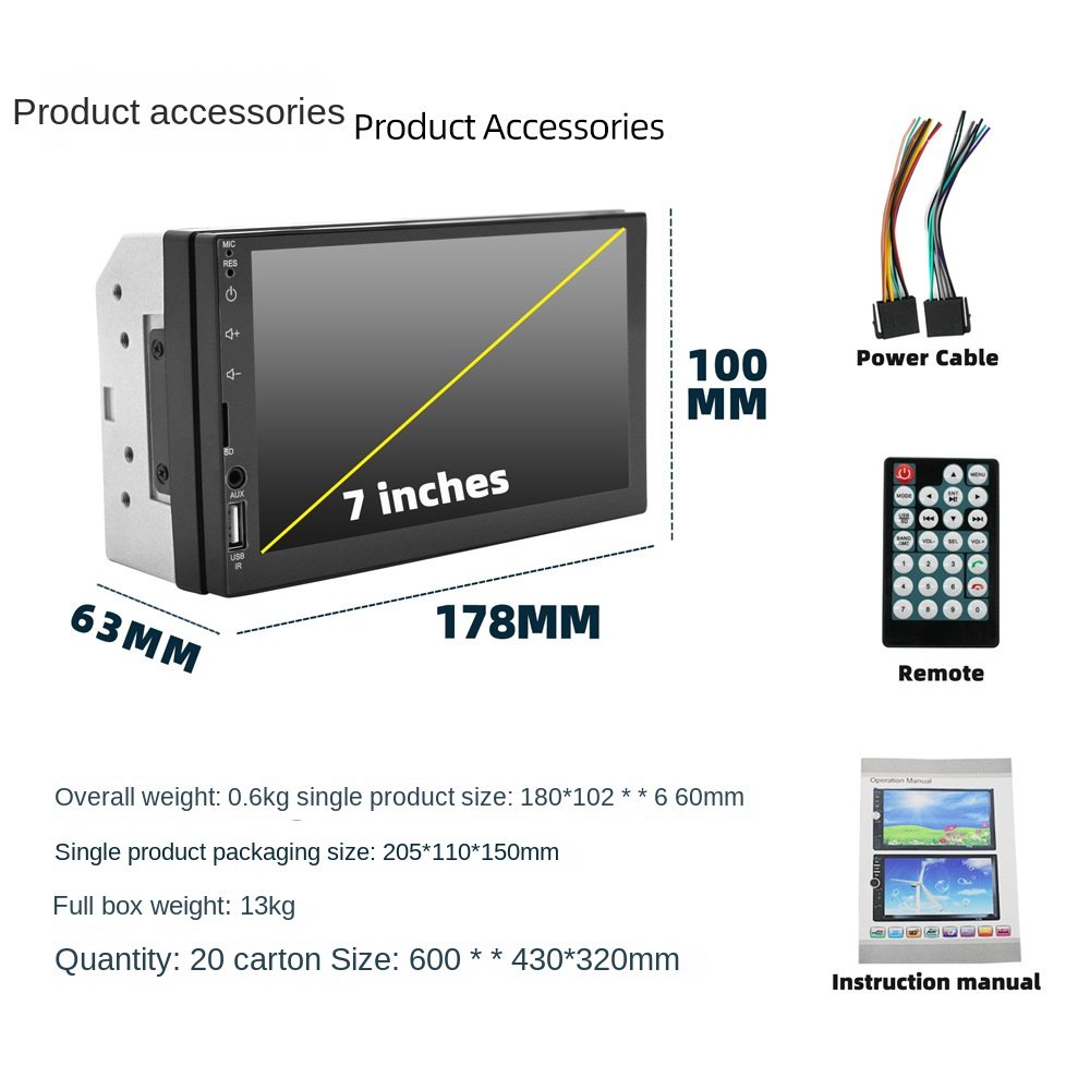 Special Full Touch Screen Car Radio with Reversing Image MP4 Player Multi-Function Dashboard Unit