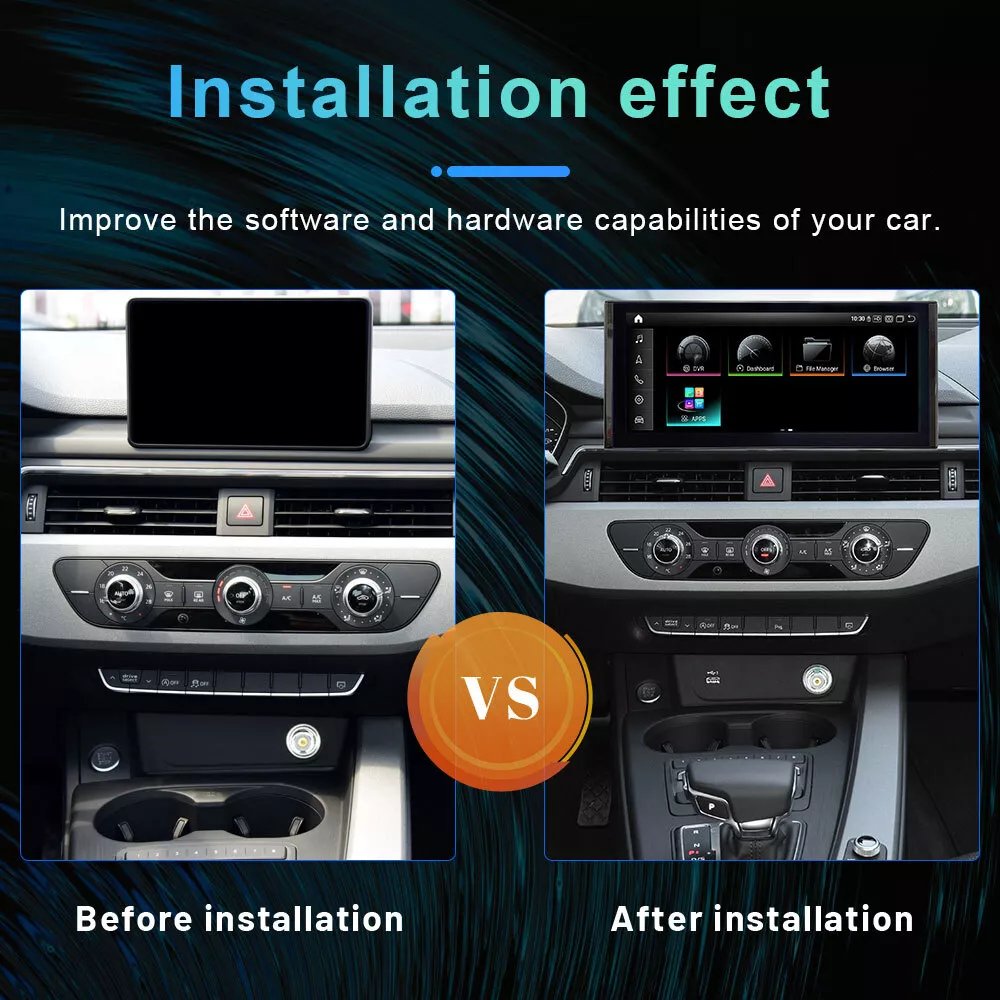 12.3" Navigation with Music Multimedia Player Car Radio Android Touch screen for Audi A4 A4L B9 2017-2019 WIFI CARPIAY