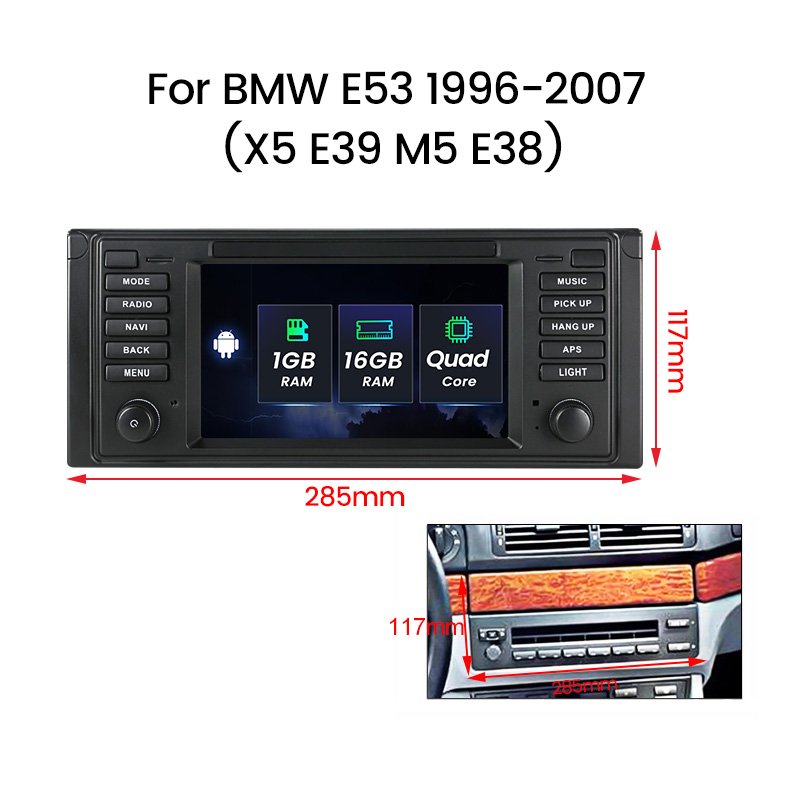 Mekede Car video 2+32G GPS Navigation WIFI for BMW E53 1996-2007 X5 E39 M5 E38 FM RDS car auto radio BT car video