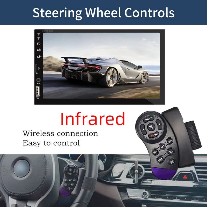 7inch Car Radio 1 Din Carplay Android Auto Multimedia Player HD Touch Screen FM AUX Input Bluetooth MirrorLink Universal