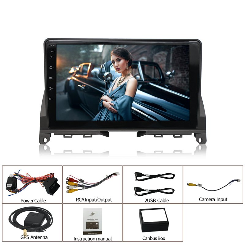Android 10 WIFI Car Radio Multimedia Video Player Navigation GPS For Mercedes Benz C Class 3 W204 S204 2006 - 2011
