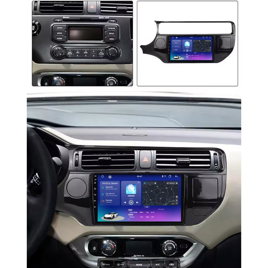 Android 13 2k Qled Screen Android Car Stereo For Kia Rio 2011-2015 Bt Dsp Car-play Monitor Car Radio Wireless Carplay