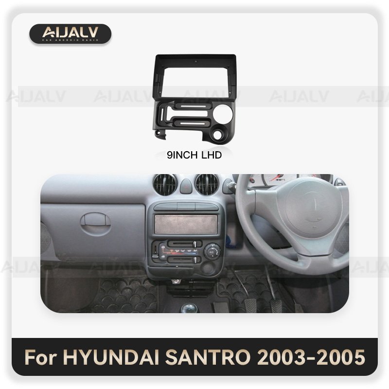 AIJILV Manufacturer car stereo player frame for HYUNDAI SANTRO 2003-2019 all series Car Dash Installation Gps Navigation Frame