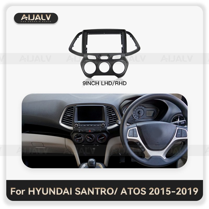 AIJILV Manufacturer car stereo player frame for HYUNDAI SANTRO 2003-2019 all series Car Dash Installation Gps Navigation Frame