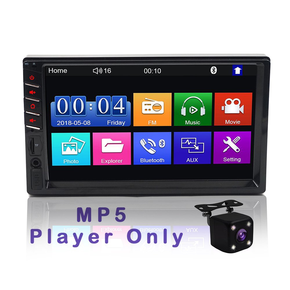 HD full touch screen 7inch 2 din car radio support mirror link